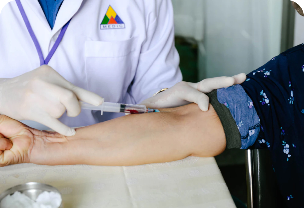 Doctor examining patient
